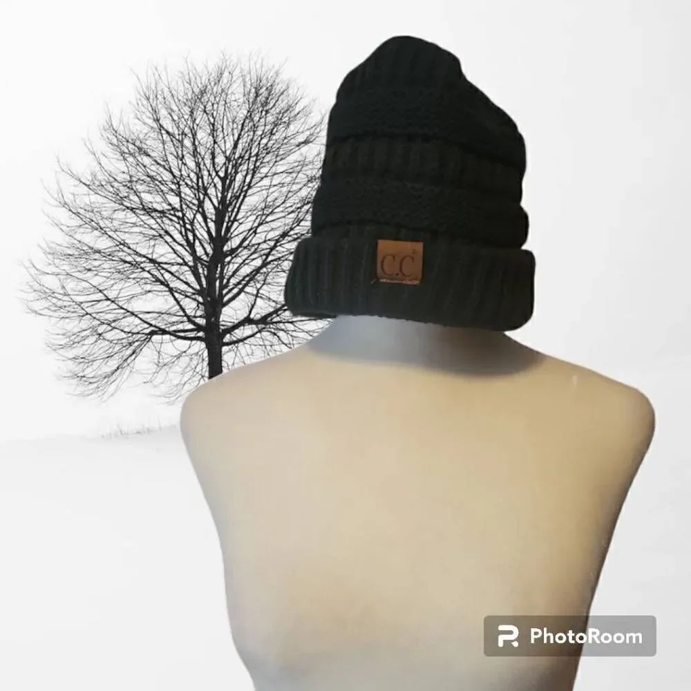 C.C EXCLUSIVES - Black - One Size Women's Stocking Cap